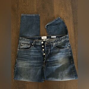 Frame Denim Relaxed Straight Dark Blue Jeans